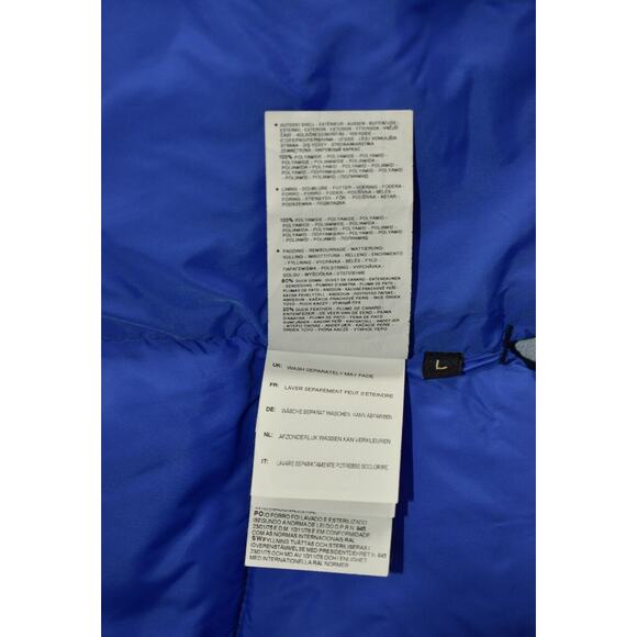 B0 Auth NAPAPIJRI GEORGAPHIC Zip/Snap Quilted Duck Down Feather Puffer Vest Sz L - Picture 9 of 9